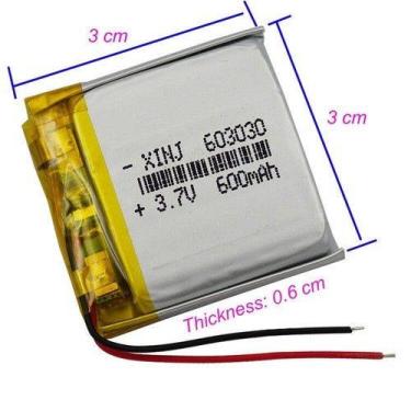 Imagem de 2 Baterias Rastreador 603030 600mah 3,7v Cr - bgb