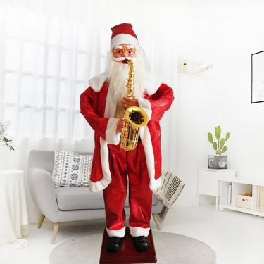 Imagem de Papai Noel Cantando E Dançando, Estátua De Papai Noel Elétrico Em Tamanho Real, Papai Noel Animado, Figura Musical Em Movimento Decoração De Natal, Para Porta De Shopping De Hotel, 9