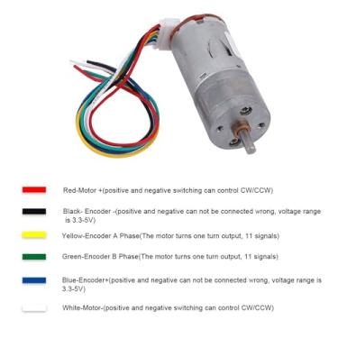 Imagem de lyrlody Motor Elétrico JGA25-371, Caixa de Engrenagens Cru Premium, Poderoso Azulejo Magnético, Materiais de Alta Precisão, Desempenho de Escovas de Carbono, Ampla Compatibilidade, Kit de Roda de 65