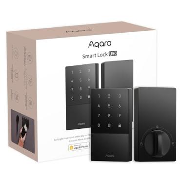 Imagem de Aqara Smart Lock U50, fechadura de porta de entrada sem chave com chave Apple Home, trava de fechadura Bluetooth, controle remoto de aplicativo