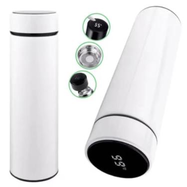 Imagem de Garrafa Térmica Café, Água C/Sensor De Temperatura Em Led (branco)