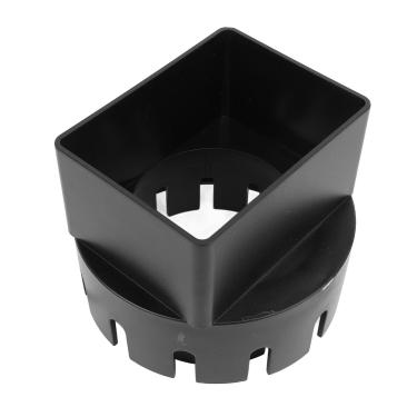 Imagem de CFFUVROS Adaptador de calha de calha de 3x4 polegadas, quadrado de PVC para serviço pesado para conector de tubo de drenagem redonda, ajuste universal para calhas de chuva ao ar (Preto)