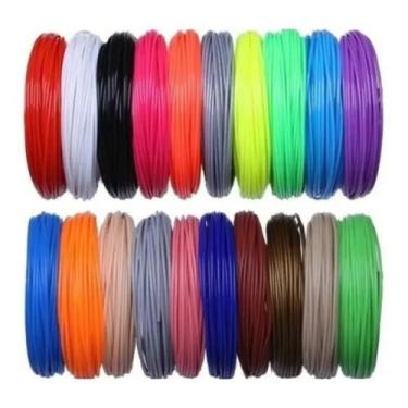Imagem de Refil Filamento Pla Kit 10 Cores 50m Caneta 3d Impressora - NoBrand