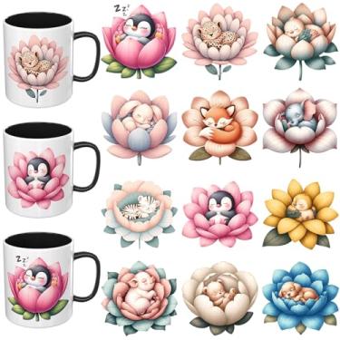 Imagem de Dorsbaby 12 peças animais UV DTF envoltório copo UV DTF envoltório adequado para canecas, óculos, cadernos, computadores, mesas e cadeiras, etc. Papel de transferência UV DTF de alta viscosidade