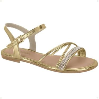 Imagem de Molekinha Sandalia Flat Metalizada Dourada