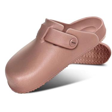 Imagem de KEMISANT Tamancos Femininos, Sandálias Confortáveis, Chinelos, Sapatos De Enfermagem, Jardim, Unissex, Para Homens, Com Suporte Acolchoado (Escova Clara - 8 Mulheres/6 Homens)