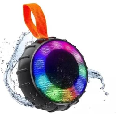 Imagem de Caixa de Som Bluetooth Portátil e Potente com Som Estéreo e Resistente à Água.