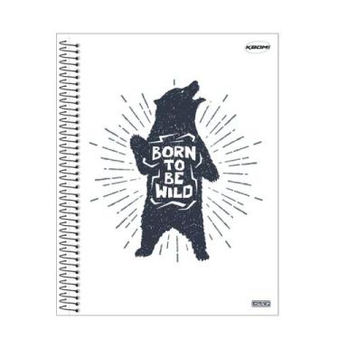 Imagem de Caderno Universitário Animativa 12 matérias Capa dura 240 folhas Kbom 