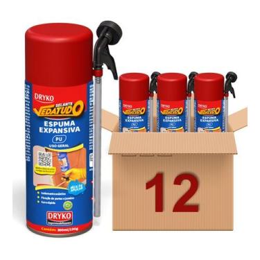 Imagem de Kit 12 Espumas Expansivas Selantes Vedatudo Dryko 300ml