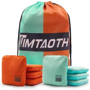 Imagem de Conjunto de 8 tamanhos reguláveis Cornhole Bags Timtaoth de dupla face