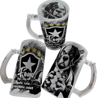Imagem de Caneca De Chopp De Vidro 475ml Personalizada Com Seu Time (Botafogo)