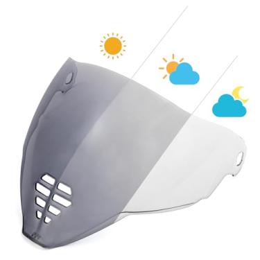 Imagem de PSLER Viseira IC-06 - Icon Airflite Face Shield Motocicleta Capacete Viseira Acessórios Substituição para Icon Airflite IC-06, Fotocromático