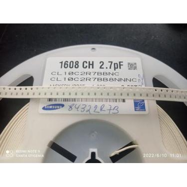 Imagem de 10x Capacitor 2,7pf/50v 0603 Smd 0,8x1,6mm Np0 Samsung