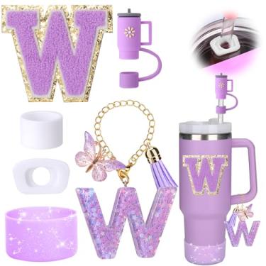 Imagem de Mity rain Conjunto de 6 peças de acessórios para copo Stanley Cup 850 g 1,134 g copo com alça, incluindo tampa e bota de cobertura de palha de silicone, tampa à prova de derramamento, pingente de