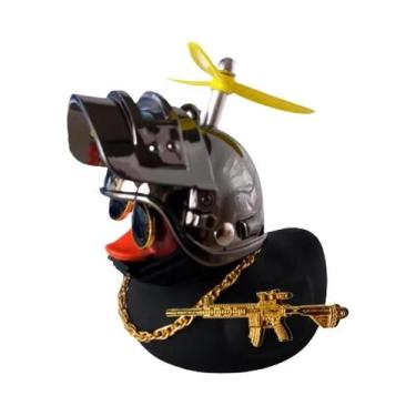 Imagem de Capacete De Pato De Borracha Amarelo Para Decoração De Interior De Car