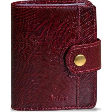 Imagem de Carteira Feminina em Couro Legítimo Artlux 947, Vermelho