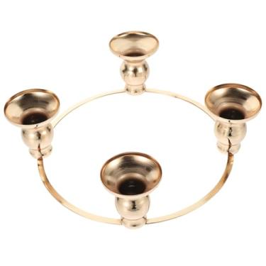 Imagem de BESPORTBLE para Porta-velas Do Advento, Porta-velas de Natal Em Ferro Forjado, Centro de Mesa para Guirlanda Do Advento de Natal, Candelabro Decorativo Dourado