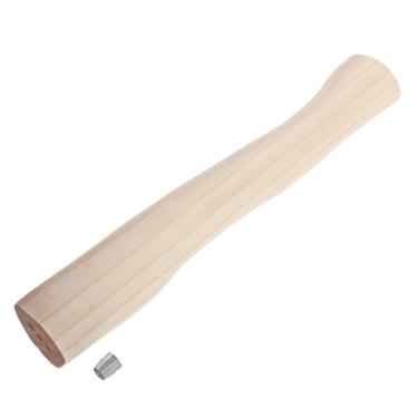 Imagem de FOCMKEAS Cabo de martelo de madeira premium Toon de substituição de 38 cm de comprimento, cabo de martelo de madeira com cunhas de aço, adequado para martelos pequenos ou machados com espigas de 39 ×