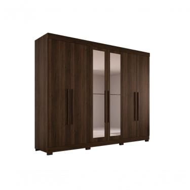 Imagem de Guarda-roupa Casal 6 Portas 6 Gavetas Com Espelho órion Premium Salleto Savana