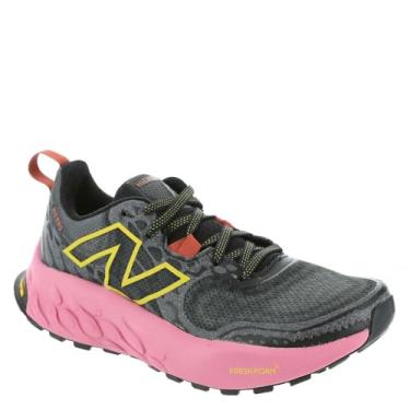 Imagem de New Balance Tênis de corrida feminino Fresh Foam X Hierro V8 Trail, Preto/Rosa Verdadeiro/Limão Gengibre, 40