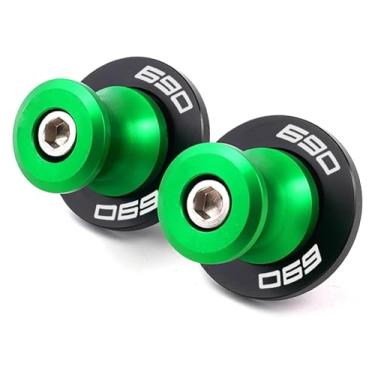 Imagem de BYYINGSUS Acessórios de modificação para motocicleta 10 mm CNC bobinas de braço oscilante parafusos de suporte deslizantes compatíveis com 690 SMC Du-ke 690SMC SMC R 690Du-ke (verde)