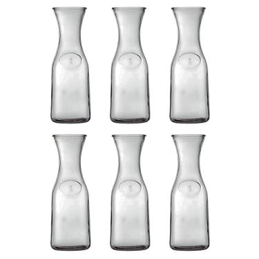 Imagem de ICE N COLD Garrafa de vidro de 1 litro (978 g) – Jarro de água de boca larga, suco, vinho e bebida, vidro transparente durável (6)