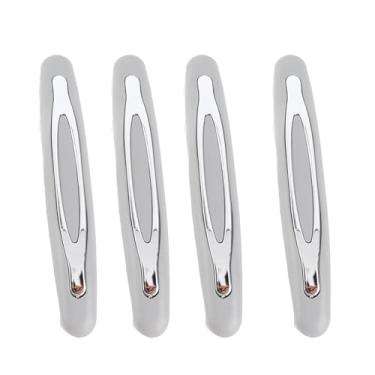 Imagem de HilBeliFU 4 peças de protetores de pára-choques de porta de carro, tiras anticolisão universais de 4,3 polegadas, protetor de porta lateral automotivo ABS com autoadesivo, acessórios externos de carro