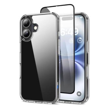 Imagem de Capa Capinha Clear Case Transparente Resistente a Risco e Anti Impacto [Anti-amarelamento] + Película 3d Privacidade Anti Spy Para iPhone (iPhone 16 Plus)