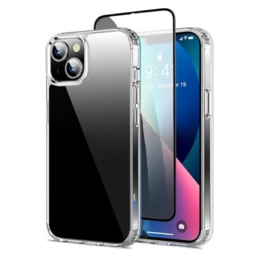 Imagem de Capa Capinha Clear Case Transparente Resistente a Risco e Anti Impacto [Anti-amarelamento] + Película 3d Privacidade Anti Spy Para iPhone (iPhone 13)