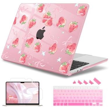 Imagem de May Chen Capa para MacBook Air M4 de 13,6 polegadas versão 2025 2024 2023 2022 modelos: A3240 A3113 M3 A2681 M2, capa rígida de plástico para MacBook Air de 13,6 polegadas com tela retina, arco