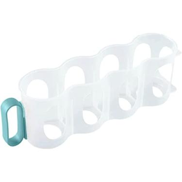 Imagem de Organizador de latas portátil para prateleira de geladeira, suporte de lata de cerveja, armazenamento de geladeira, rack deslizante de plástico transparente Uz643 (tamanho único)