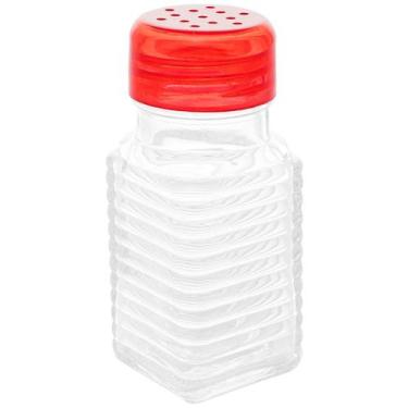 Imagem de Saleiro de vidro com tampa vermelha Lyor 80 ml