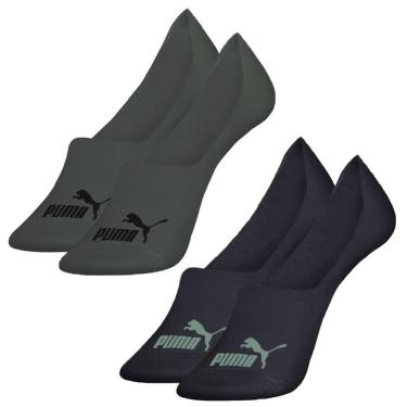 Imagem de Kit 2 Pares de Meias Puma Sapatilha Invisível Masculina