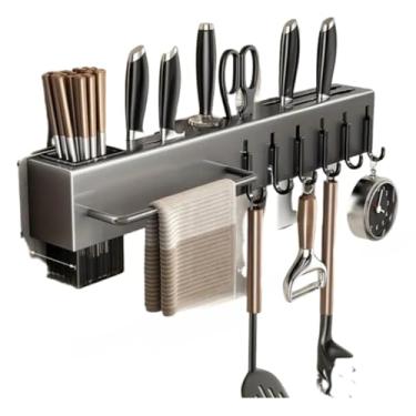 Imagem de Suporte Para UtensíLios De Cozinha | Suporte De Parede Para Talheres, Colheres E EspáTulas(6 Ganchos 1 Porta Palito)