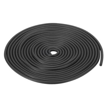 Imagem de Tira de vedação redonda de borracha nitrílica, 2 mm (5/162.6 cm) de diâmetro 2 metros (6,56 pés) de borracha sólida dura longa para vedação DIY, equipamentos industriais e móveis