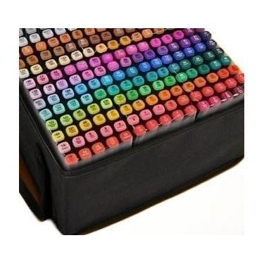 Imagem de 80/100/120/168 Cores Touch marker Caneta Marcadora Com Ponta Dupla/Pintura De Arte/Aquarela/Material Escolar/Escritório (Caneta marcadora-100PC)