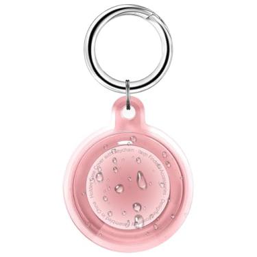 Imagem de Foweroty Pacote com 1, 2, 4 unidades IPX8 à prova d'água para suporte de AirTag, para Apple para Air Tags com capa de chaveiro, capa protetora de corpo inteiro antiarranhões, para bagagem, coleira de
