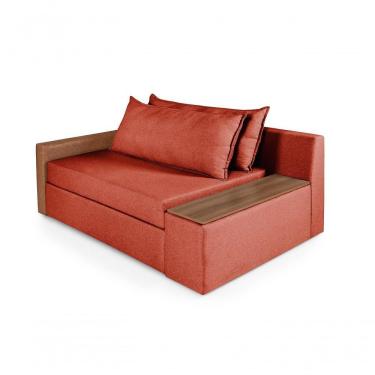 Imagem de Sofá Cama Retrátil Panamá Chenile Luxo Aveludado Premium Goiaba 207