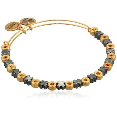 Imagem de Alex and Ani Accents XO Pulseira expansível com contas Hugs and Kisses para mulheres, 5 a 9 cm, Expandable, Prata