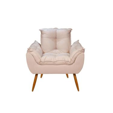 Imagem de Poltrona Opala Cadeira Decorativa Balaqui Decor Bege