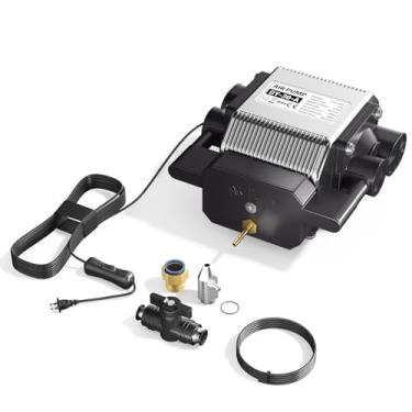 Imagem de Longer Kit de assistência a ar para gravador a laser RAY5 10.000mW/20.000W, bomba de assistência de ar de fluxo de ar máxima ajustável de 30L/min, cortes de limpeza de borda lisa, remove fumaça