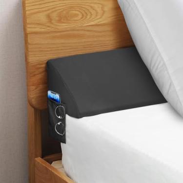 Imagem de Travesseiro de cunha para cama queen size – Enchimento de lacunas de cama, colchão, almofada de cabeceira, fecha a lacuna de 0 a 16,5 cm entre sua cabeceira e colchão ou parede para travesseiros de