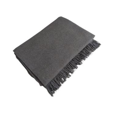 Imagem de Manta para Sofá Premium 100% Algodão - Tamanho Gigante 240x180 cm ou 210x150 cm – Sofisticação e Conforto para Sua Sala (CINZA)