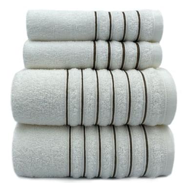 Imagem de Toalha de Banho Gigante, Kit 4 Toalhas (02 Banho e 02 Rosto) Jogo de Toalhas Algodão Grande 75cm X 130cm 460g(BRANCO)