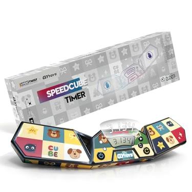 Imagem de LogicTwist Temporizador profissional de cubo de velocidade, temporizador de controle de toque com monitor, competição de corrida de cubos, um ótimo presente para meninos e meninas (Natal)