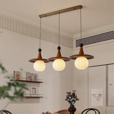Imagem de Luminária pendente contemporânea de LED para restaurante, bar estilo francês retrô, balcão, café, quarto, escritório, quarto de hotel, lavabo, corredor e escada (3 lâmpadas)