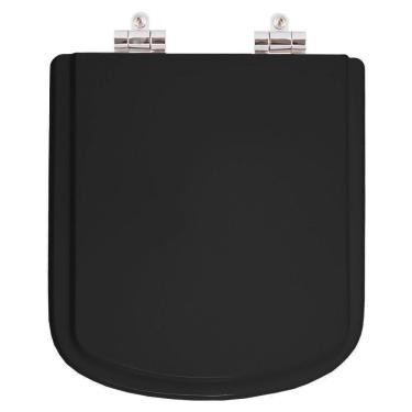Imagem de Assento Sanitário Poliester Soft Close Bali Preto Para Vaso Incepa
