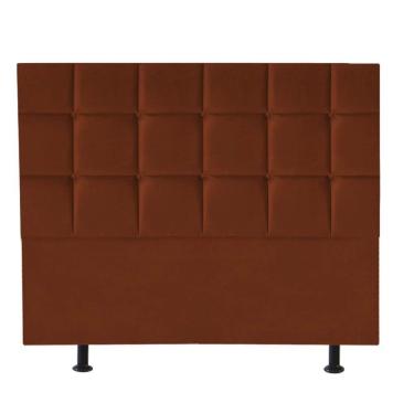 Imagem de Cabeceira Estofada Cama Box Casal Queen 160cm Espanha Suede Terra Cota- Mabe Magazine