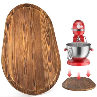 Imagem de GuanQiao Misturador deslizante de bambu de grau alimentício: para KitchenAid 5-8 Qt Bowl Lift Stand Mixer. Tapete deslizante de aparelho para artesão, acessórios de armazenamento de bancada de cozinha