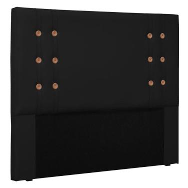 Imagem de Cabeceira Estofada Cama Box Casal Queen Size Monreale 160cm Corano Preto - Abmaza